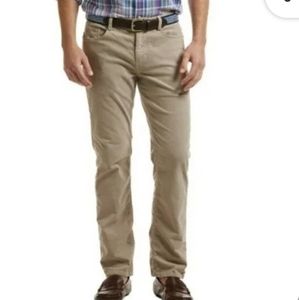 Vineyard Vines Men's Beige Corduroy Slim Fit Pants. Size 30×32.